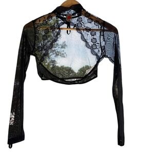 VGT Mapalé Blackless Lace Crop Top Cutout Design Size XL Black